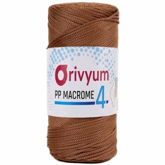 Orivyum NO:4 Polyester Makrome İpi 200 Karamel ( 200 Gram ) - Orivyum