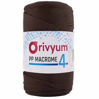 Orivyum NO:4 Polyester Makrome İpi 208 Koyu Kahve ( 200 Gram ) - Orivyum