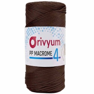 Orivyum NO:4 Polyester Makrome İpi 210 Acı Kahve ( 200 Gram ) - Orivyum