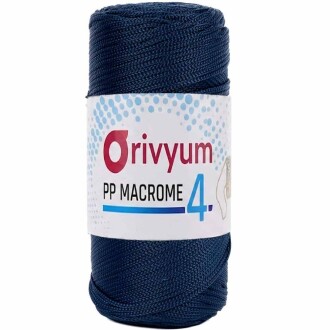 Orivyum NO:4 Polyester Makrome İpi 262 Lacivert ( 200 Gram ) - Orivyum