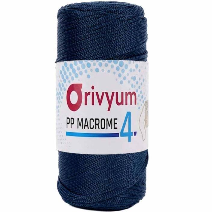 Orivyum NO:4 Polyester Makrome İpi 262 Lacivert ( 200 Gram ) - 1