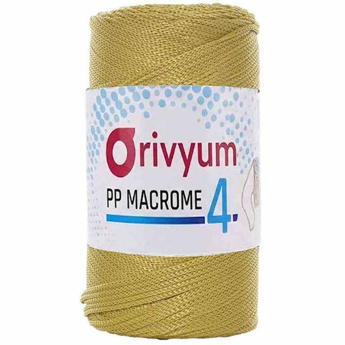 Orivyum NO:4 Polyester Makrome İpi 50 Altın ( 200 Gram ) - 1