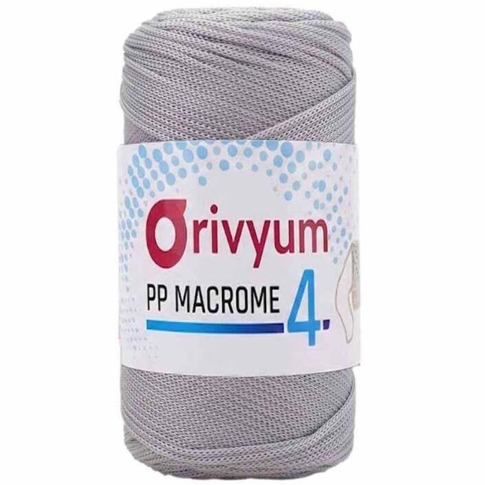 Orivyum NO:4 Polyester Makrome İpi 60 Açık Gri ( 200 Gram ) - 1