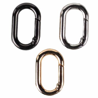 Oval 2.5 Cm Metal Çanta Halkası Yaylı ( 10 Adet ) - Orivyum