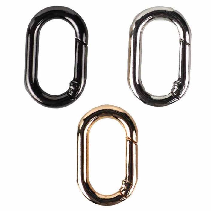 Oval 2.5 Cm Metal Çanta Halkası Yaylı ( 10 Adet ) - 1