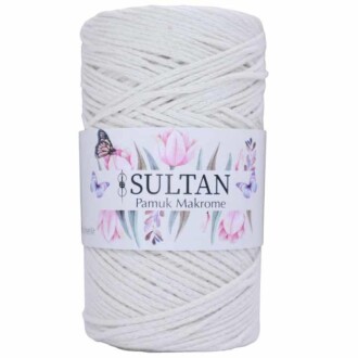 Pamuk Makrome İpi 00 Ekru ( 250 Gr ) - SULTAN