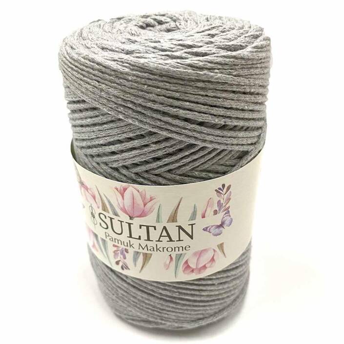 Pamuk Makrome İpi 05 Açık Gri ( 250 Gr ) - 2