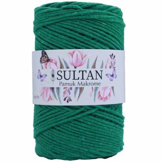 Pamuk Makrome İpi 28 Benetton Yeşil ( 250 Gr ) - Orivyum