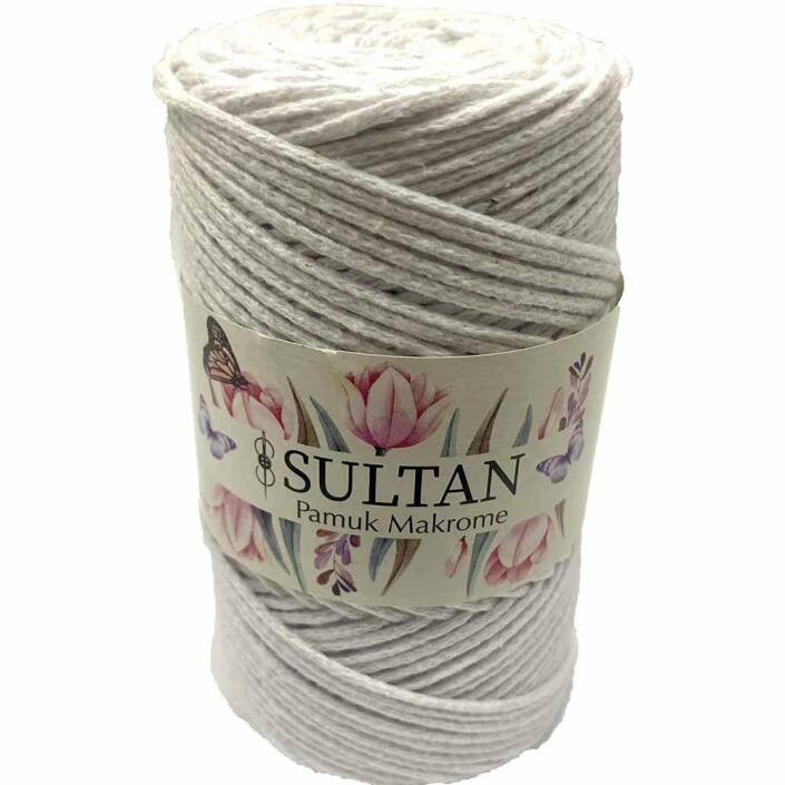 Pamuk Makrome İpi 02 Beyaz ( 250 Gr ) - 2