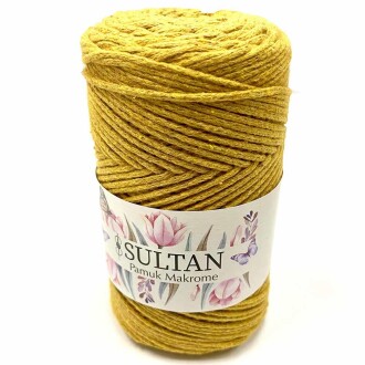 Pamuk Makrome İpi Hardal ( 250 Gr ) - Orivyum