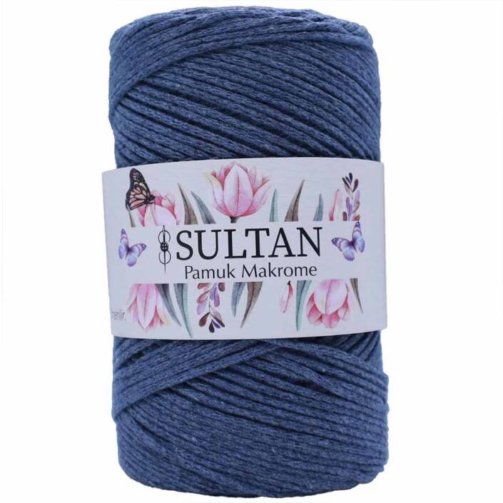 Pamuk Makrome İpi 18 İndigo Mavi ( 250 Gr ) - 1