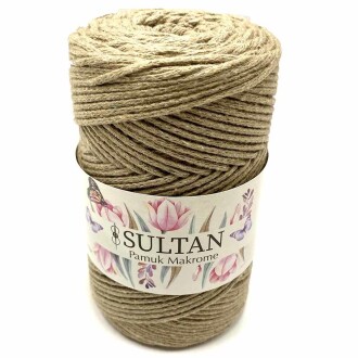 Pamuk Makrome İpi Koyu Bej ( 250 Gr ) - Orivyum
