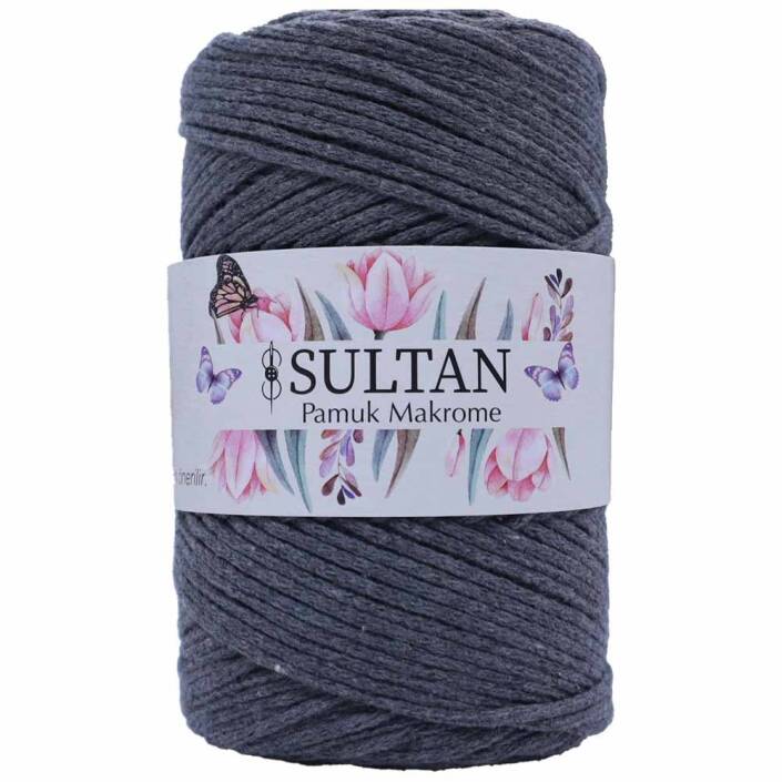 Pamuk Makrome İpi 06 Koyu Gri ( 250 Gr ) - 1