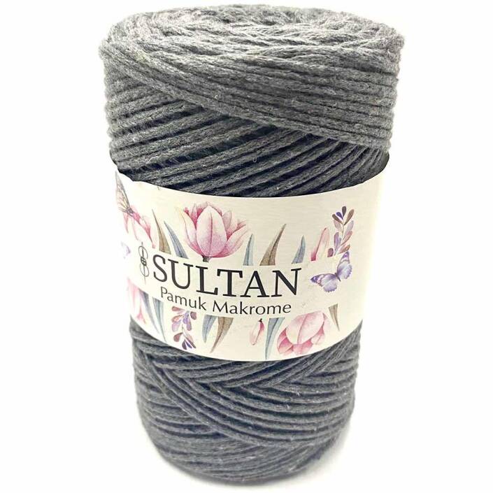 Pamuk Makrome İpi 06 Koyu Gri ( 250 Gr ) - 2