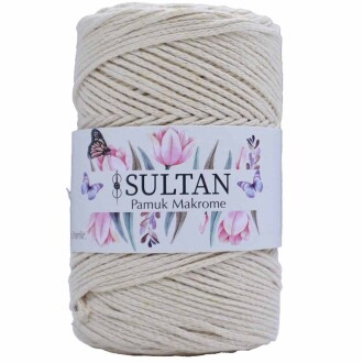 Pamuk Makrome İpi 01 Krem ( 250 Gr ) - Orivyum