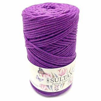 Pamuk Makrome İpi Mor ( 250 Gr ) - Orivyum