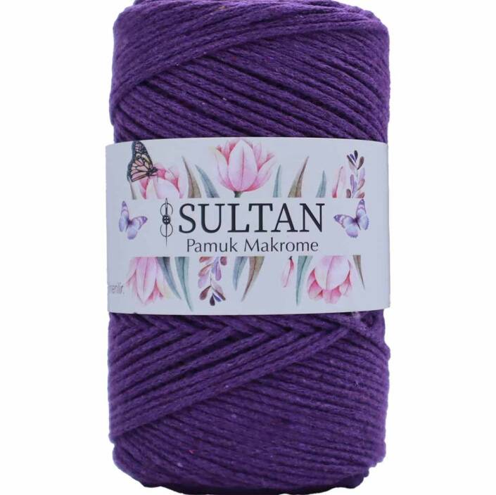 Pamuk Makrome İpi 34 Mor ( 250 Gr ) - 1