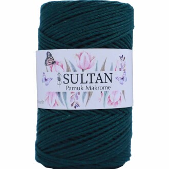 Pamuk Makrome İpi 29 Nefti Yeşil ( 250 Gr ) - Orivyum