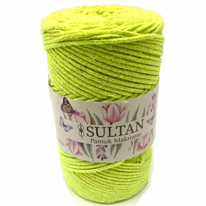 Pamuk Makrome İpi 35 Neon Yeşil ( 250 Gr ) - 1