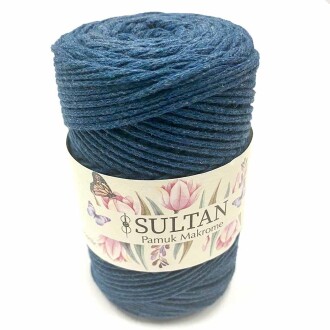 Pamuk Makrome İpi Petrol Mavisi ( 250 Gr ) - Orivyum