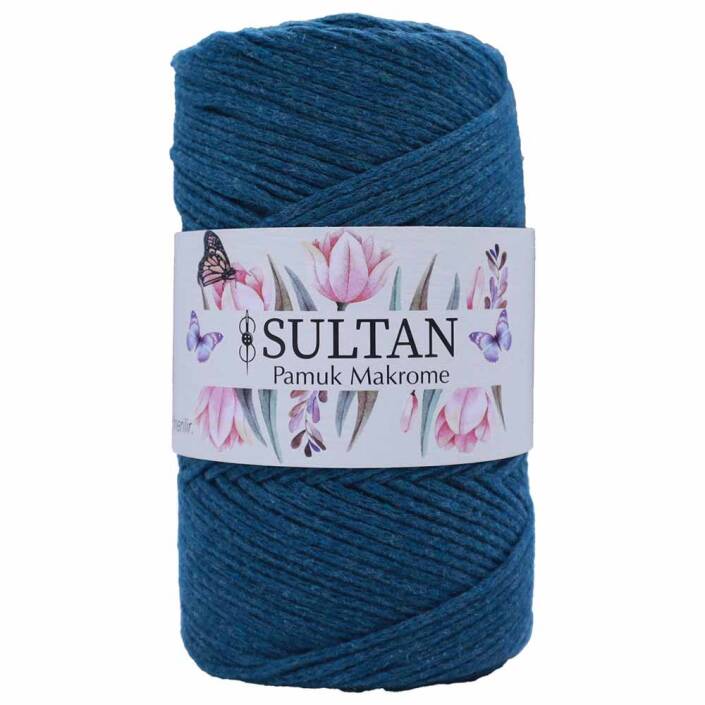 Pamuk Makrome İpi 17 Petrol Mavisi ( 250 Gr ) - 1