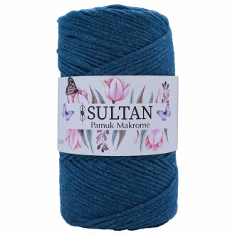 Pamuk Makrome İpi 17 Petrol Mavisi ( 250 Gr ) - Orivyum