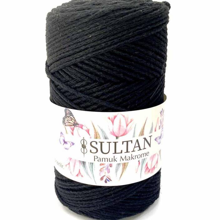 Pamuk Makrome İpi 32 Siyah ( 250 Gr ) - 2