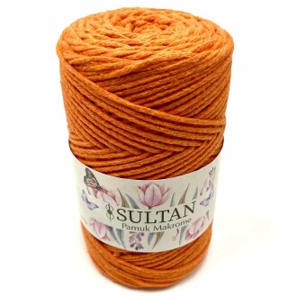 Pamuk Makrome İp 23 Turuncu ( 250 Gr ) - Orivyum