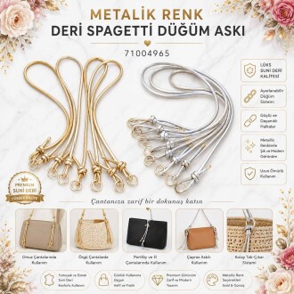 Parlak Spaghetti Düğüm Askı Çanta Sapı Ayarlanabilir - Orivyum