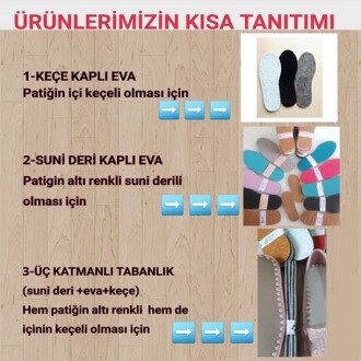 Patik Tabanı 3 Katmanlı ( Deri + Eva + Keçe ) - 4