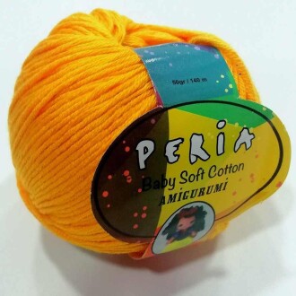 Peria Baby Cotton Amigurumi Örgü İpi 114 Koyu Sarı - Peria
