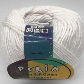 Peria Baby Cotton Amigurumi Örgü İpi 13 Beyaz - Peria