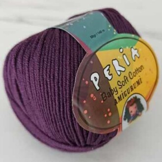Peria Baby Cotton Amigurumi Örgü İpi 22 Mürdüm - Peria