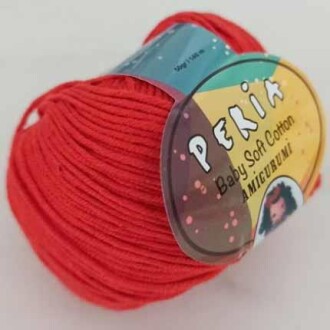 Peria Baby Cotton Amigurumi Örgü İpi 35 Canlı Kırmızı - Peria