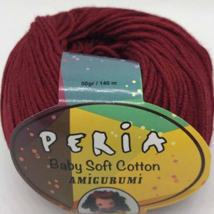 Peria Baby Cotton Amigurumi Örgü İpi 42 Bordo - 1