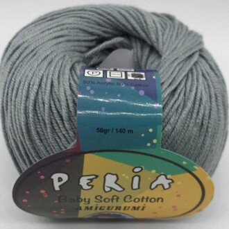 Peria Baby Cotton Amigurumi Örgü İpi 7 Gri - Peria