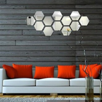 Pleksi Dekor Ayna Bal Peteği ( 12 Adet ) - Orivyum