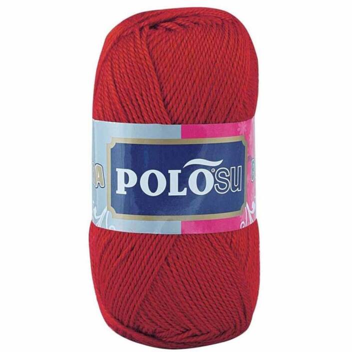 Polosu Lüks Patik El Örgü İpi 307 Kırmızı ( 5 Adet ) - 1