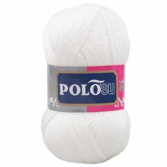 Polosu Lüks Patik El Örgü İpi 308 Beyaz ( 5 Adet ) - 1