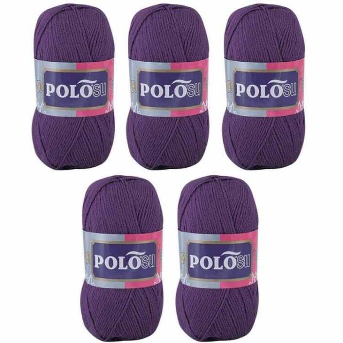 Polosu Lüks Patik El Örgü İpi 311 Mor ( 5 Adet ) - 2