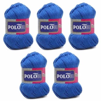 Polosu Lüks Patik El Örgü İpi 312 Koyu Mavi ( 5 Adet ) - 2