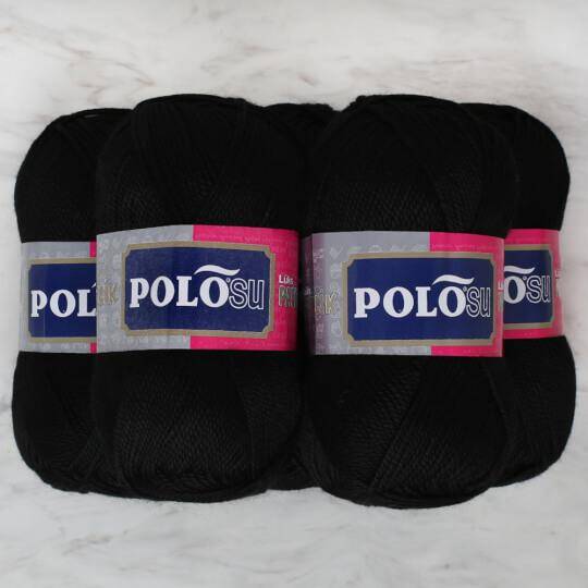Polosu Lüks Patik El Örgü İpi 317 Siyah ( 5 Adet ) - 2
