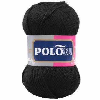 Polosu Lüks Patik El Örgü İpi 317 Siyah ( 5 Adet ) - Polosu