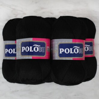 Polosu Lüks Patik El Örgü İpi 317 Siyah ( 5 Adet ) - 2