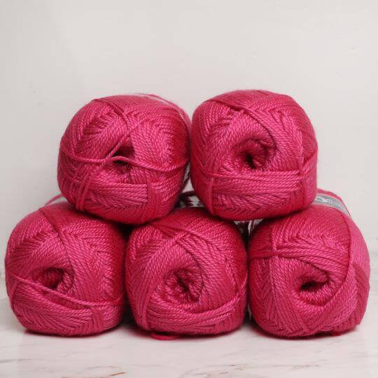 Polosu Lüks Patik El Örgü İpi 319 Şeker Pembe ( 5 Adet ) - 2