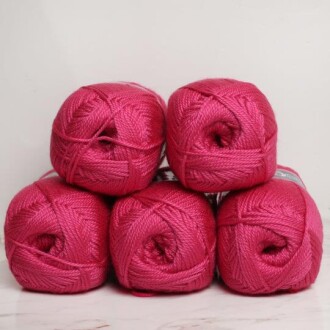 Polosu Lüks Patik El Örgü İpi 319 Şeker Pembe ( 5 Adet ) - 2