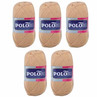Polosu Lüks Patik El Örgü İpi 321 Koyu Bej ( 5 Adet ) - 2