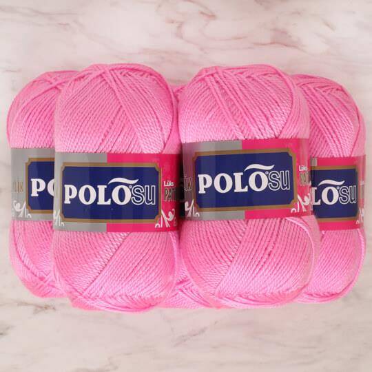 Polosu Lüks Patik El Örgü İpi 336 Gülpembe ( 5 Adet ) - 3