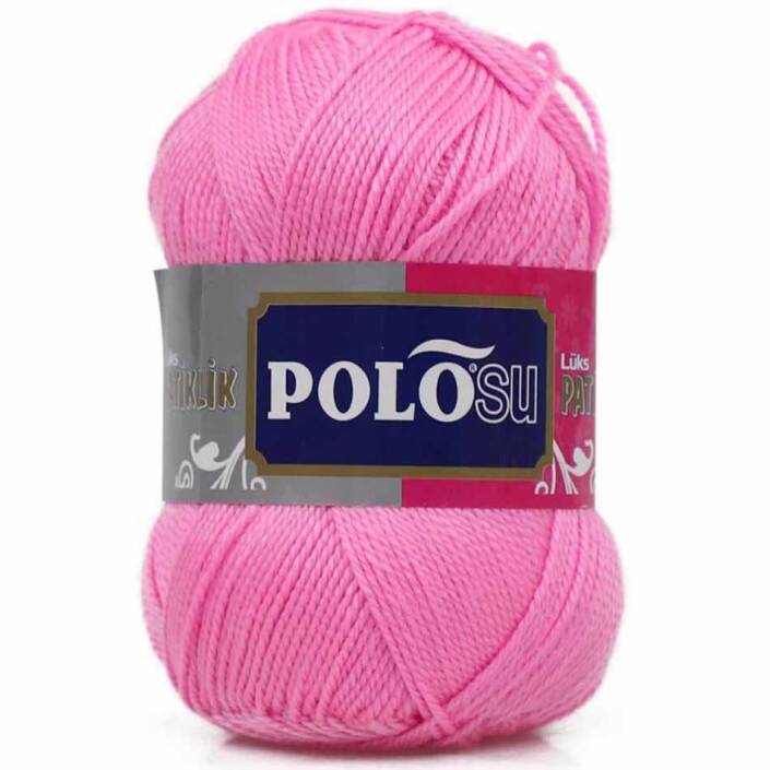 Polosu Lüks Patik El Örgü İpi 336 Gülpembe ( 5 Adet ) - 1