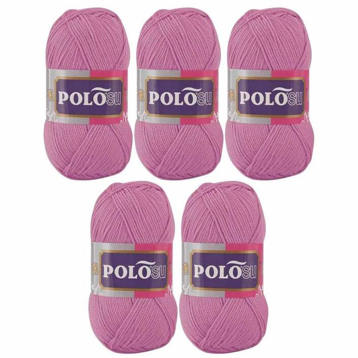 Polosu Lüks Patik El Örgü İpi 349 Açık Lila ( 5 Adet ) - 4